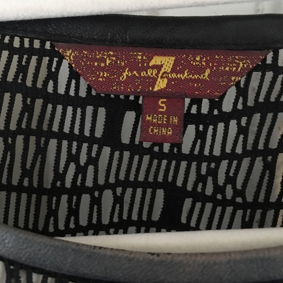 Host Pick!7 For All Mankind Black Open Weave Top  - Size Small - Picture 2 of 5